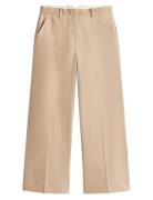 Cotton Wide Leg Ankle Chino Pant Beige Tommy Hilfiger