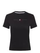 Tjw Slim Tj Us Linear Ss Tee Black Tommy Jeans