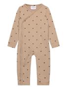 Tnsbnova L_S Wrap Jumpsuit Beige The New