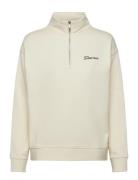 Script Half Zip Sweat Cream GANT