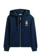 Gold Crest Terry Zip Through Navy Tommy Hilfiger