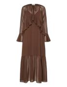 Yaschifa Ls Maxi Dress - Ka Brown YAS