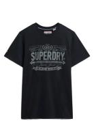 Heritage Brand Relaxed Tee Black Superdry
