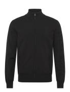 Mesh Logo Knitted Track Jacket Black Lyle & Scott