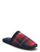 Barbour Everitt Tartan Mule Slipper Red Barbour