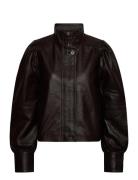 Dante6-Kyrilo Cropped Leather Jacket Brown Dante6