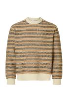 Slhrevy Ls Knit Relaxed Jac Crew Neck Beige Selected