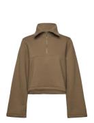 Easy Half Zip Sweater Khaki Casall