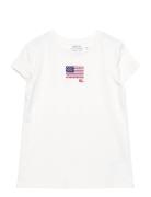Flag-Appliqué Cotton Jersey Tee White Ralph Lauren Kids