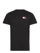 Tjm Slim Essential Flag Tee Ext Black Tommy Jeans