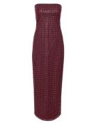 Beaded Maxi Tube Dress Burgundy ROTATE Birger Christensen