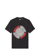 Cotton Jersey Spiral Frode Tee Black Mads Nørgaard