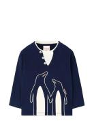 Knit T-Shirt Navy Boboli