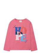 Knit T-Shirt Flame Pink Boboli