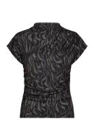 Zaria Zina Jersey Top Khaki French Connection