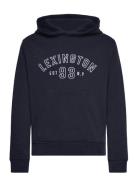 Lucas Logo Organic Cotton Hood Navy Lexington Clothing