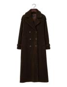 Maxi Belted Wool Blend Teddy Coat Brown Lexington Clothing
