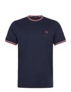 Twin Tipped T-Shirt Navy Fred Perry