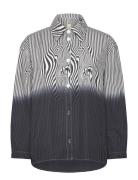 Stella Blue Glitch Stripe Black Brixtol Textiles