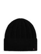 Th Flag Fluffy Beanie Black Tommy Hilfiger