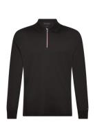Ls Zip Interlock Reg Polo Black Tommy Hilfiger