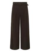 Vittamw High Wide Pant Brown My Essential Wardrobe