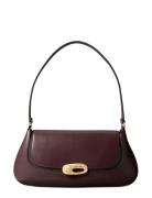 Hardware Flap Shoulder Bag Burgundy Calvin Klein