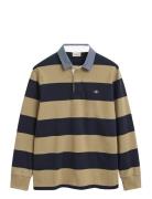 Reg Chambray Stripe Heavy Rugger Beige GANT