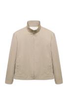 Zipper Cotton Jacket Cream Mango