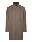 Detachable Collar Wool Coat Brown Lindbergh Black