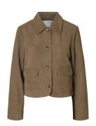 Slfkaya Suede Jacket Noos Brown Selected