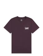 Medium Wobbly Lee Tee Burgundy Lee Jeans
