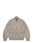 Wool Bomber Jacket Beige Lee Jeans