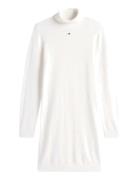 Tjw Ess Turtleneck Sweater Dress White Tommy Jeans
