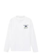Printed Long Sleeve T-Shirt White Mango