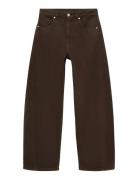 Mid-Rise Barrel Jeans Brown Mango