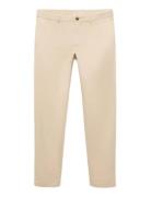Barna Slim-Fit Twill Chino Trousers Cream Mango