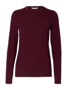 Slfmanja Ls O-Neck Noos Burgundy Selected