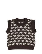 Vest, Ao Elephants, Merino Wool, Brown Brown Smallstuff
