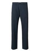 Slh196-Straight Miles Brushed Pant Noos Navy Selected