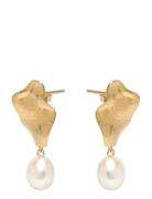 Earring, Caia Large Gold Enamel Copenhagen