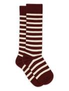 Elis Knee Socks Burgundy Mp Denmark
