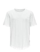 Osjbenne Longy Ss Tee Jrs Noos White ONLY & SONS