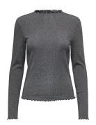 Onlemma Life Ls Glitter Top Jrs Noos Grey ONLY