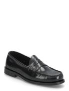Slhbilly Leather Penny Loafer Black Selected