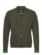 Soft Knit Dropped Shoulder Cardigan Green Scotch & Soda