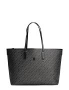Th Monoplay Leather Tote Black Tommy Hilfiger
