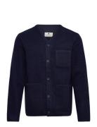 Aksigurd Boiled Wool Overshirt Navy Anerkjendt