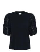 Kalinda Frill T-Shirt Black Kaffe