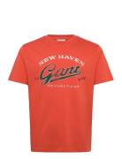 Graphic Ss T-Shirt Orange GANT